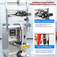 Machine automatique de fabrication de bâtonnets de glace de 200 ml contrôlée par PLC, en acier inoxydable 304, pour le remplissage électrique de jus de fruits liquides