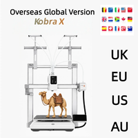 Imprimante 3D FDM automatique Kobra X, portable, industrielle, connectée par USB, compatible avec les cartes d'étiquettes, PLA, verre trempé