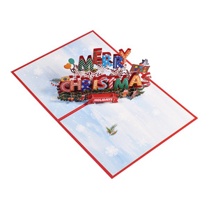 <span class=keywords><strong>Carte</strong></span> de vœux de Noël 3D SYC avec design personnalisable, papier spécial, impression couleur - Product Image 2