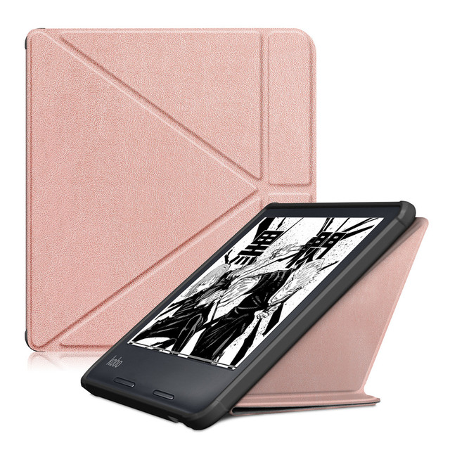 Four Corner Shockproof TPU PU Leather Stand Smart Cover with Auto Sleep Wake Tablet Case for KOBO Libra Colour 2024 7 Inch