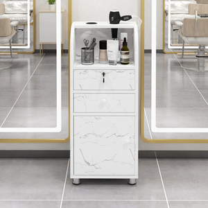 Mobile lockable hair <b>tools</b> cabinet for hair salons hair station hair shop <b>tool</b> cart drawer-style mirror counter cabinet hair - Product Image 2
