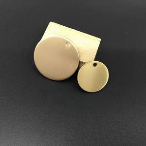 תגית מתכת נחושת טהורה תגית תלייה חריטה לחיות מחמד ריקה עגולה פליז תגית כלב חריטה בלייזר - Product Image 5