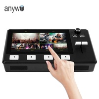 Mezclador de Video Multicámara Anywii, Pantalla LCD FHD de 5.5 Pulgadas, 4 Canales, Producción en Tiempo Real, Sistema de Audio para Conferencias y Transmisión en Vivo