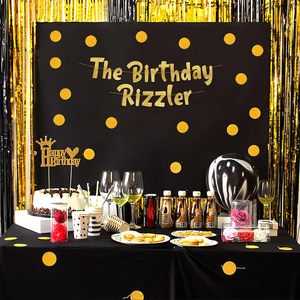 Bannière pré-attachée Rizzler Or Pailleté pour <span class=keywords><strong>Anniversaire</strong></span> - Décorations d'<span class=keywords><strong>Anniversaire</strong></span> Amusantes pour Adolescents Garçons Filles, en Polyester, Utilisation Intérieure, Cadeaux de Fête - Product Image 6