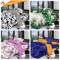 Draps de lit en gros, ensemble de draps de luxe de qualité hôtelière, linge de lit en microfibre, faible MOQ, prix d'usine, 4 pièces