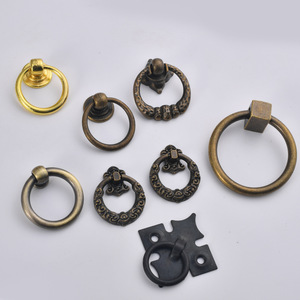 Antique Bronze Ring Furniture Handles Zinc Alloy Cabinet Drawer Pulls Minimalist Design Durable Hardware - Product Image 4