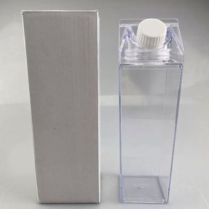 Bpa Free <b>Milk</b> Carton Shaped 500ml square Plastic Bottles <b>Milk</b> Carton Water Bottle - Product Image 4
