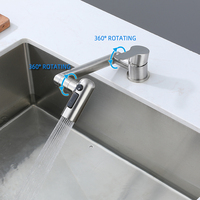 Robinet de lavabo rotatif à 720 degrés en acier inoxydable 304, mitigeur d'eau chaude et froide, robinet pliable pour salle de bain