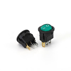 Mini 3 Pin Electrical Round Type Rocker <b>Switch</b> 3A 250VAC 6A 125VAC ON-OFF 16mm - Product Image 2