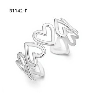 Amy Amy Heart Shape <b>Silver</b> Plated <b>Cuff</b> <b>Bracelet</b> For Women Fashion Jewelry B1142 - Product Image 1