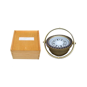 Brújula Náutica de latón con puntero luminoso para navegar barcos de pesca barcos viene caja de madera-para actividades de turismo al aire libre - Product Image 6