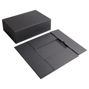 Coffrets cadeaux pliants de luxe à stratification magnétique Emballage personnalisé en papier kraft noir pour hommes pour coffrets cadeaux calendrier de l'<span class=keywords><strong>avent</strong></span> - Product Image 3