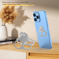 Support de téléphone en alliage d'aluminium au design créatif en forme de crâne |   Support de téléphone portable ultra-fin de 3 mm avec rotation à 360° et son de clic mécanique