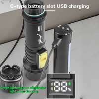 مصباح غوص LED غاطس Asafee D-511 مقاوم للماء للاستخدام البري والبحري لصيد الأسماك وصيد الأسماك بالرمح، IP68، مزود بزر ضغط