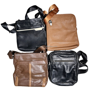 A13 Venta al por mayor de <span class=keywords><strong>segunda</strong></span> <span class=keywords><strong>mano</strong></span> Popular personalizado grande impermeable para <span class=keywords><strong>hombre</strong></span> bolso de cuero usado bolso de hombro de negocios bolsas de mensajero - Product Image 2