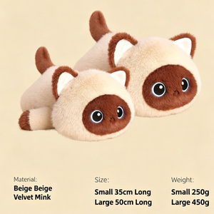 Cuscino Peluche Gatto Nero Sdraiato Cartone Animato 45cm, Giocattolo Imbottito Super Morbido con Fodera in Rete e Imbottitura in Cotone PP, Peluche Lavabile - Product Image 6