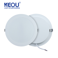 KEOU Panneau lumineux LED d'intérieur rond et carré en plastique 5W 7W 12W 16W 22W, vente chaude