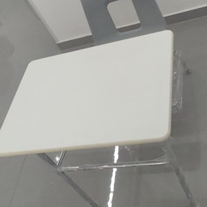 Ensemble bureau et chaise pour étudiants, 93x60x70 Cm, dessus en plastique gris, cadre en métal, mobilier scolaire durable, Design minimaliste - Product Image 2