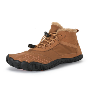 Bottes de neige chaudes en fourrure ROOTSTEP Fivefingers à lacets, chaussures d'extérieur imperméables, chaussures pieds nus, bottes de randonnée d'hiver - Product Image 2