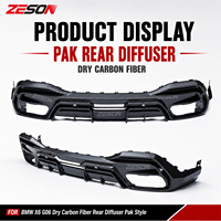 Diffuseur de pare-chocs arrière en fibre de carbone sèche ZESON style PAK pour BMW X6 G06 Pre-LCI LCI