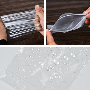 Hot sale custom small transparent printed stand up <b>zip</b> lock plastic <b>bags</b> reclosable zipper <b>bag</b> clear for food package with logo - Product Image 6