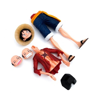 Figura DE ACCIÓN DE Anime One Pieces Monkey D. Figura DE ACCIÓN Luffy Tres expresiones faciales pueden ser reemplazadas - Product Image 4