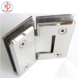 Charnière pivotante pour porte <span class=keywords><strong>de</strong></span> douche en verre Charnières verre à verre en acier inoxydable à bord biseauté <span class=keywords><strong>de</strong></span> luxe - Product Image 1