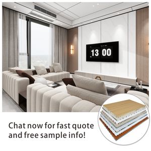 Panneau en acier durable pour murs hermétiques de salles blanches Bâtiment extérieur et stockage à froid Panneau alvéolé en aluminium sandwich en laine de roche - Product Image 6