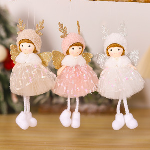 Angel Doll Pendants Christmas <b>Tree</b> Plush Ornaments Hanging Mini Angel Doll Angel Christmas Plush Ornaments for Christmas Party - Product Image 3