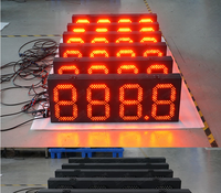 Affichage LED extérieur monocouleur IP65 de 8 pouces pour horloge de signalisation et indicateur de température avec affichage de l'heure GPS