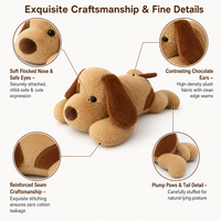 Peluche lestée personnalisée pour soulager l'anxiété, jouet en peluche super doux en forme de chien pour le confort émotionnel et l'accompagnement