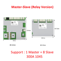 Module BMS ANT Smart série 13PNA + 90AKA, version relais maître-esclave, 300A, prise en charge totale de 104S, maître+esclave, pour vélo électrique/tricycle électrique