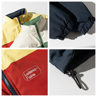 Veste matelassée réversible à col montant pour homme, style color block, chaude et décontractée pour l'hiver