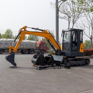 Mini-excavatrice sur chenilles compacte avec cabine fermée climatisée pour travaux de terrassement en zone urbaine, logo personnalisé OEM ODM - Product Image 2