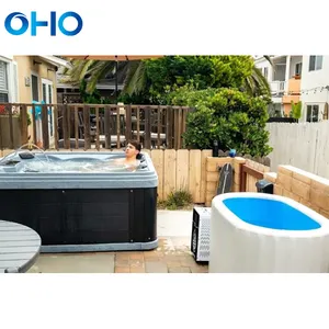 Oho Nieuw Outdoor Opblaasbare Dubbele Muur Stof Aangepaste Ice Bad Spa Chilling Zwembad