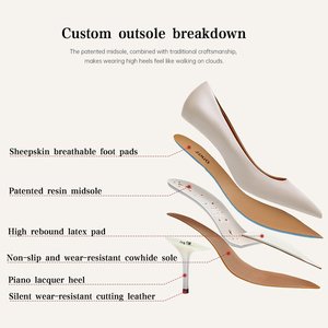 Zapatos <span class=keywords><strong>de</strong></span> Tacón <span class=keywords><strong>de</strong></span> Aguja <span class=keywords><strong>de</strong></span> Cuero Negro para Mujer, Zapatos <span class=keywords><strong>de</strong></span> Trabajo <span class=keywords><strong>de</strong></span> <span class=keywords><strong>Azafata</strong></span> con Tacón <span class=keywords><strong>de</strong></span> 5 cm, Suela Suave y Cómoda, Profesionales para Primavera y Verano - Product Image 4