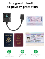 Lector de Códigos QR 2D Effon MS430, Escáner de Códigos de Barras CMOS PDF417, Interfaz USB/COM para Android, PC, Tableta, Autoservicio, Hotel, Kiosco