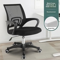 Chaise de bureau informatique, chaise d'étude à domicile, chaise de gaming ergonomique, dossier réglable, tissu en maille, cadre en nylon, design nordique, fixe
