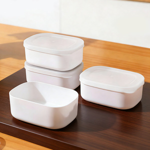 Rice Storage Container With Plastic Lid Stackable For Refrigerator Food Travel Use - Product Image 5