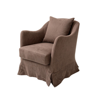 Fauteuil pivotant en lin jaune moderne pour salon, meubles de maison