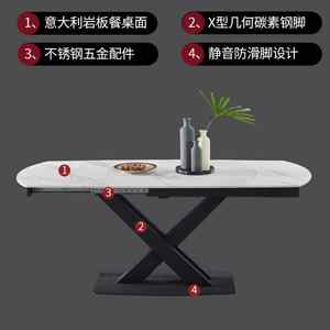 Ensemble de table à manger à pieds en métal en marbre pour la maison de restaurant conçu par un designer - Product Image 3