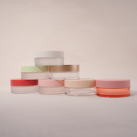 Boîte cylindrique en plastique personnalisée de 30 ml/30 g/2 oz en PP pour poudre libre, emballage cosmétique exquis