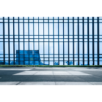 Mur-rideau en verre à cadre caché en alliage d'aluminium, façade extérieure de bâtiment personnalisée pour hôpital, étanche