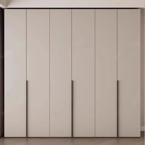 Armario Moderno Minimalista de Tendencia, Muebles de Vestidor Estilo Japandi, Hecho a Medida, Color Blanco Roto, Sistema de Almacenamiento Oculto - Product Image 2