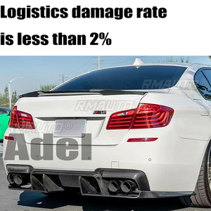 Aileron de coffre arrière style M4 en fibre de carbone F10 pour BMW F10 F18 Série 5 M5 2011-2017, lèvre d'aileron arrière, style automobile - Product Image 2