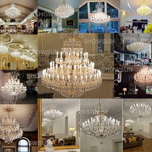 Candelabro grande de cristal para sala de estar dúplex francés Candelabro de lujo para Villa Hall - Product Image 6