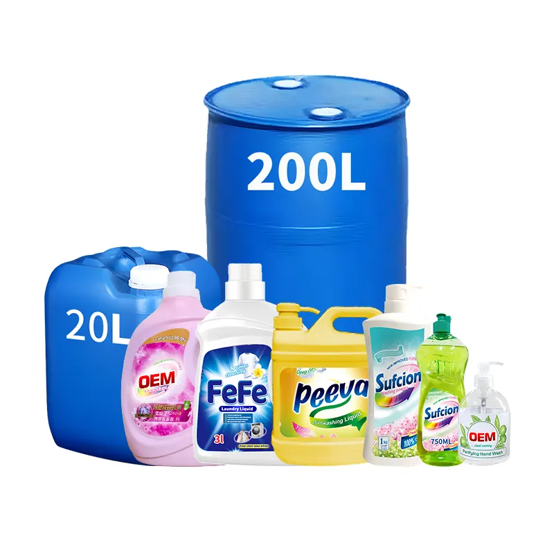 Detergente para ropa líquido limpiador de espuma rica al por mayor de fábrica detergente para ropa concentrado