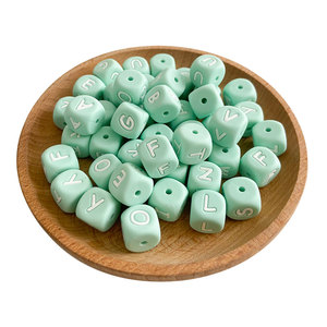 Perles de dentition <span class=keywords><strong>en</strong></span> silicone de qualité alimentaire sans BPA pour bébé, lettres de l'<span class=keywords><strong>alphabet</strong></span>, souples, 12 mm, bijoux <span class=keywords><strong>en</strong></span> <span class=keywords><strong>bois</strong></span> de qualité alimentaire sûrs - Product Image 3
