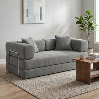 Canapé modulaire en velours côtelé minimaliste, emballé sous vide, avec coussins et canapé deux places rembourré en éponge – Vente chaude