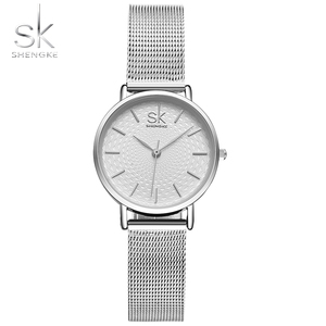 <span class=keywords><strong>Reloj</strong></span> Shengke de Lujo Ultrafino para Mujer, <span class=keywords><strong>Reloj</strong></span> de Cuarzo con Correa de Malla Plateada, <span class=keywords><strong>Reloj</strong></span> de Pulsera para Mujer, <span class=keywords><strong>Reloj</strong></span> de Mujer K0006 - Product Image 1